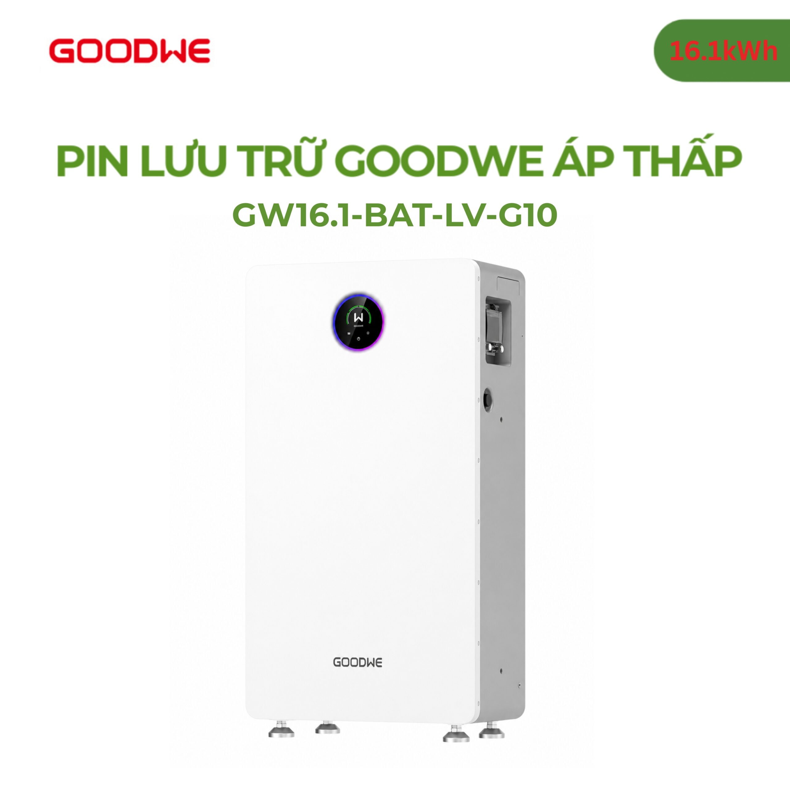 Pin Lưu Trữ GoodWe 16kWh Áp thấp | GW16.1-BAT-LV-G10